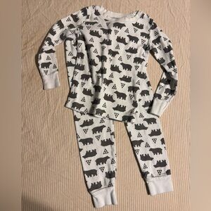 Old Navy Kids Pajama Set - Gray with Bear Print